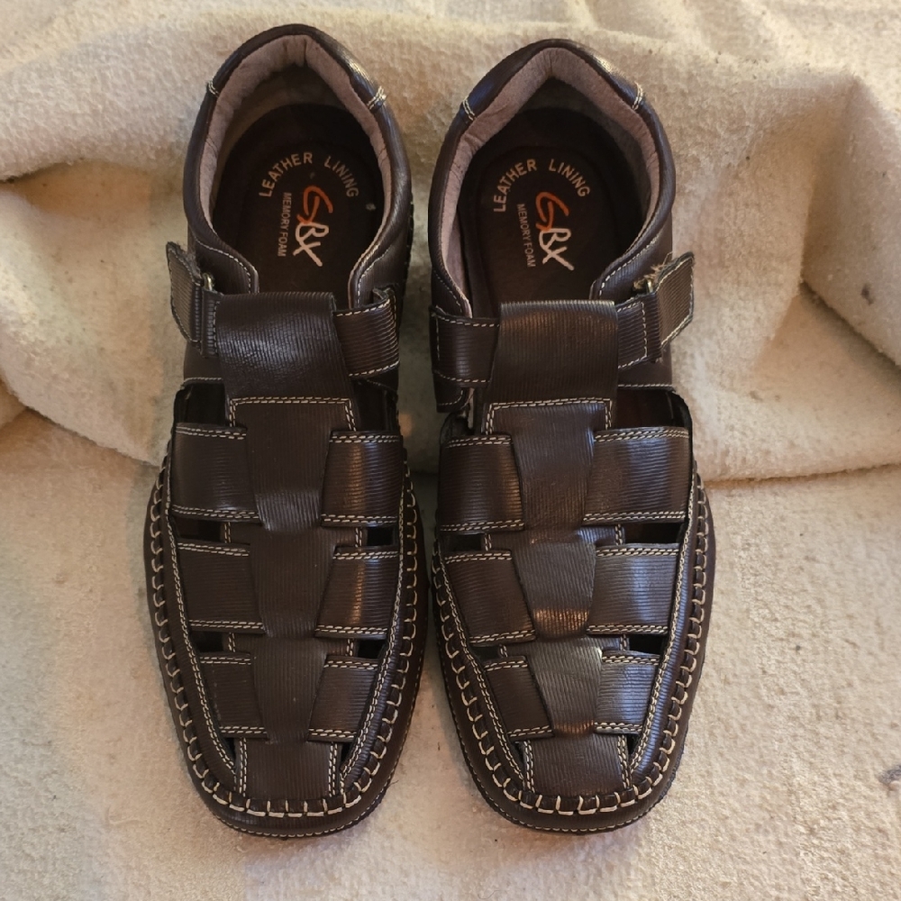 Men's GBX Brown Leather Sandals